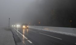 Bolu Dağı geçişinde sağanak ve sis etkili oldu