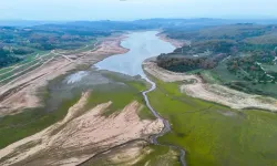 İstanbul'da kuraklığın izleri havadan görüntülendi
