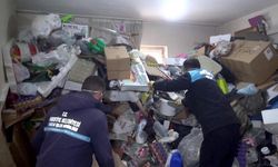 Erzurum’da bir evden 25 ton çöp çıkarıldı