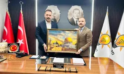 Başkan Çağlayan'a 'Mescid-i Aksa' tablolu ziyaret