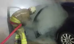 Arsuz'da otomobil yangını