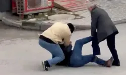 Bolu'da sokak ortasındaki kavga kamerada