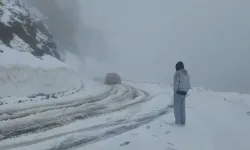 Mayıs sonunda kış geri döndü: Artvin'de kar yağışı yolları kapattı