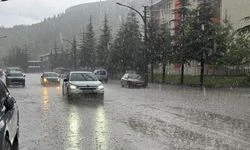 Gümüşhane'de sağanak ve dolu etkili oldu