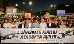 Ayasofya'nın yeniden ibadete açılışının 6. yılında gençlik yürüyüşü