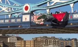 Londra'daki Tower Bridge'de Filistinli doktor Ebu Safiyye'nin serbest bırakılması için eylem düzenlendi