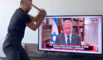 Netanyahu çıldırttı! Televizyonu paramparça etti