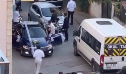 Gelin alma merasiminde av tüfeği ve tabancalarla havaya ateş açıldı!