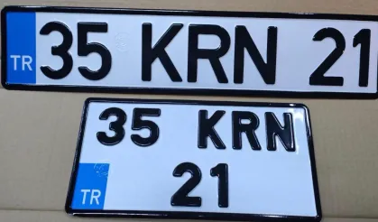 Sahte plaka basan şahıs yakalandı