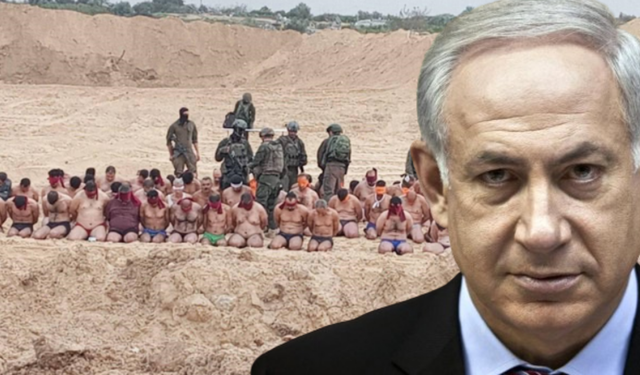Netanyahu'nun yardımcısından kan donduran savunma! Filistinli erkekleri yarı çıplak ve kelepçeli şekilde süründürdüler