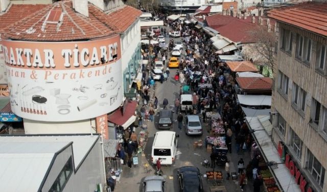 Başkentteki bayram telaşı havadan görüntülendi