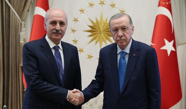 Cumhurbaşkanı Erdoğan, TBMM Başkanı Kurtulmuş'u kabul etti