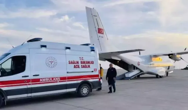 Ambulans uçak 6 aylık Delal bebeği Ankara'ya sevk etti