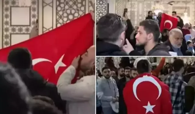 Özgür Suriye'de ilk cuma namazı! Türk bayrağını öpüp Erdoğan'a teşekkür ettiler