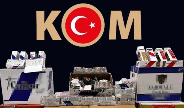 Kocaeli'de gümrük kaçağı 100 bin makaron ele geçirildi