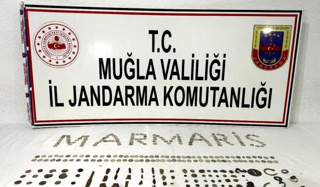 Muğla'da tarihi eserle yakalanan 4 zanlı gözaltına alındı