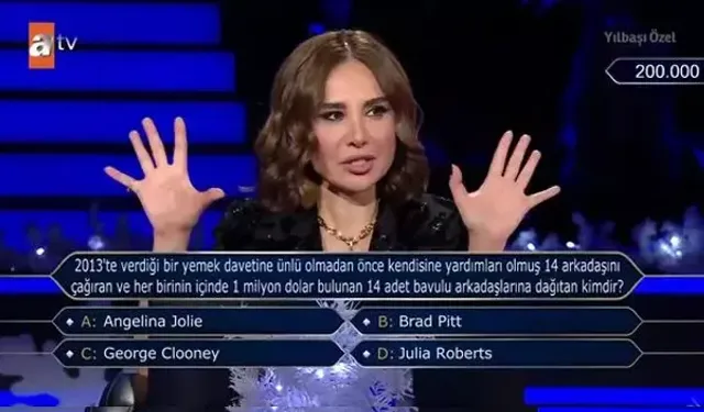 Ünlü olmadan önce her arkadaşına 1 milyon dolar vermiş! Milyoner'de gündem olan soru