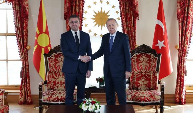 Cumhurbaşkanı Erdoğan, Hristijan Mickoski'yi kabul etti