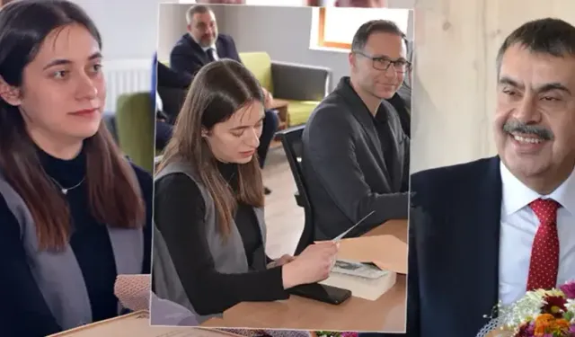 Bakan Tekin'in ziyaretinde Esra öğretmene sarı zarf şaşırttı!