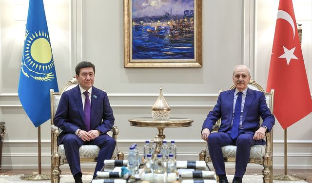 TBMM Başkanı Kurtulmuş, Kazakistan Parlamentosu Meclis Başkanı Koşanov'la görüştü
