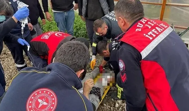 Burdur'da korkunç olay: Bacağını çapa makinesine kaptırdı