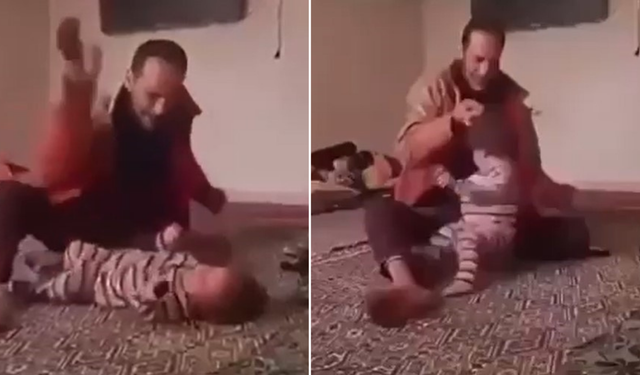 Çocuğuna acımasızca şiddet uyguladı: Cani baba tutuklandı