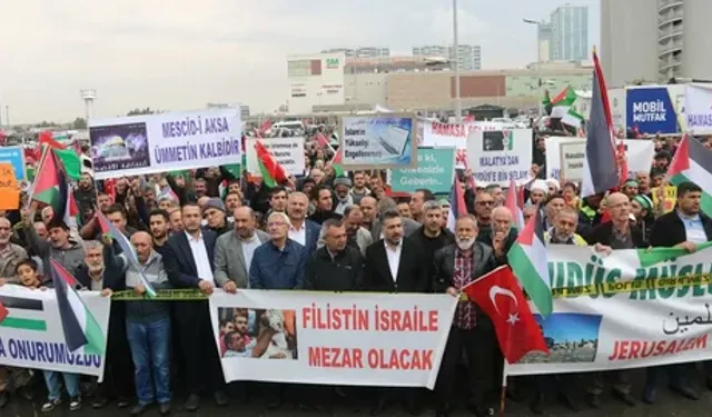Malatya'da İsrail'in Gazze'ye yönelik saldırıları protesto edildi