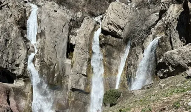 Hakkari'de doğaseverler Marinüs Şelalesi'nin çevresinde yürüdü