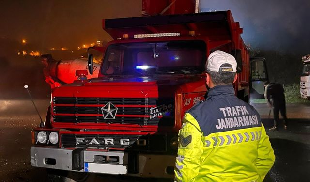 Kamyonuna çakar lamba takan sürücüye ceza yağdı
