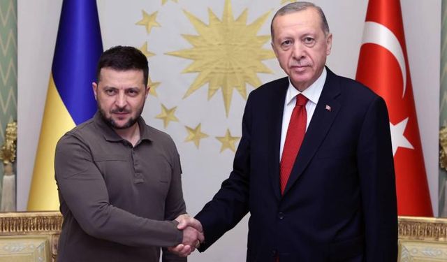 Cumhurbaşkanı Erdoğan Ukrayna Devlet Başkanı Zelenski ile görüşüyor