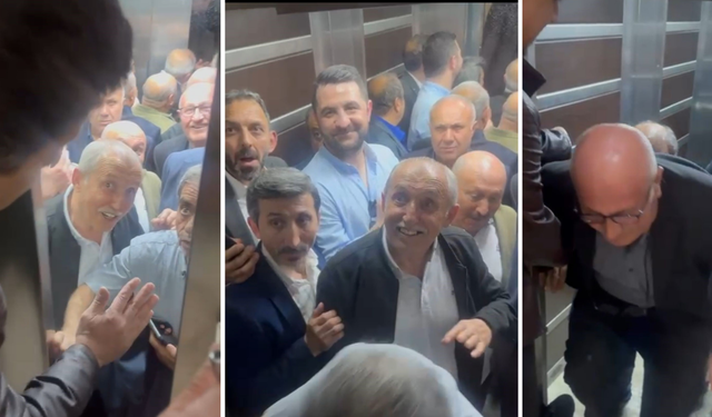 Düğüne gelen davetliler asansöre 10 kişi binince mahsur kaldılar