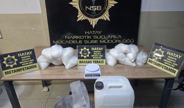 Hatay'da 11 kilo 226 gram sentetik uyuşturucu ele geçirildi