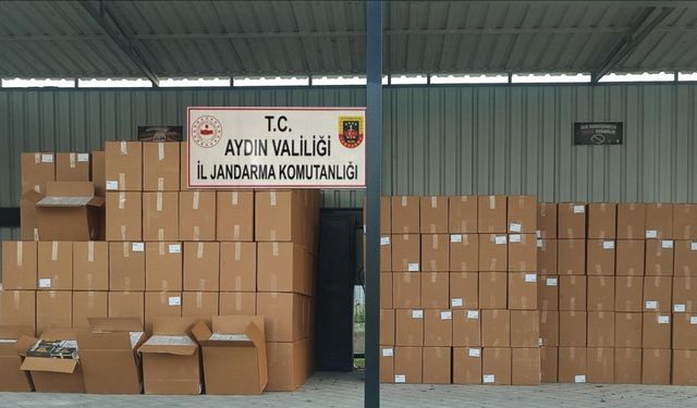 Aydın’da 4,5 milyon değerinde makaron ele geçirildi