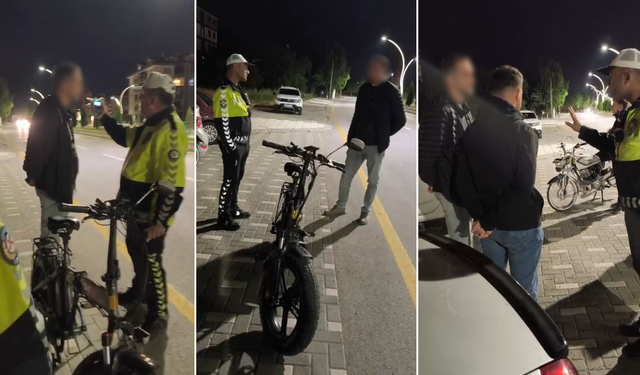 Polisten alkollü bisikletliye 18 bin lira ceza: "Alkollü eşek bile kullanamazsın"