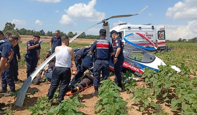 Adana'da cayrokopter sert iniş yaptı