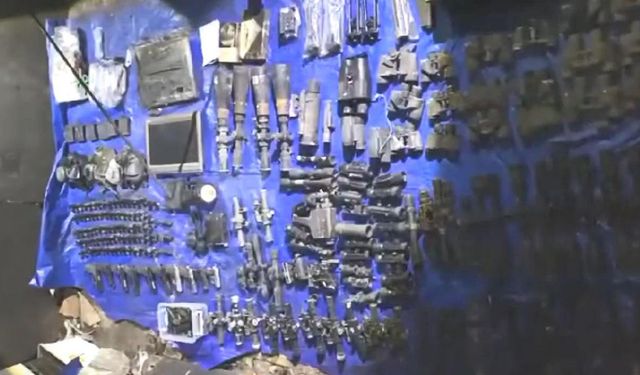 Teröristlerce kullanılan mağaradaki mühimmat imha edildi