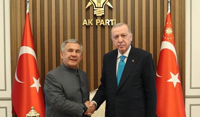 Cumhurbaşkanı Erdoğan, Tataristan Cumhurbaşkanı ile görüştü