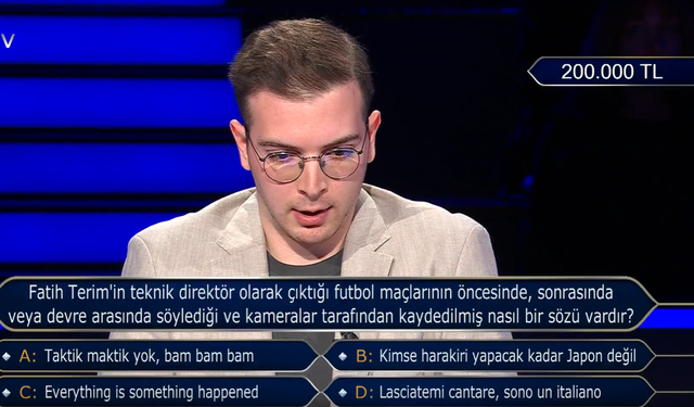 Milyonere damga vuran Fatih Terim sorusu!