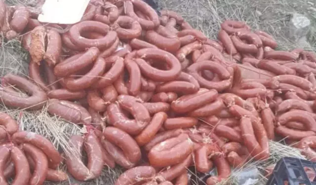 Ankara’da yüzlerce kilo et ürünü boş araziye atıldı