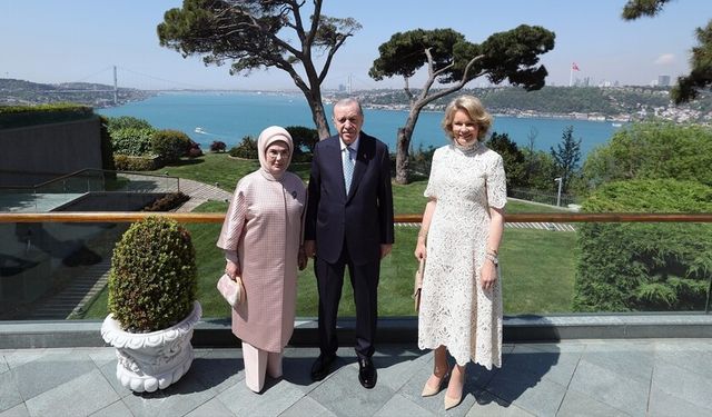 Cumhurbaşkanı Erdoğan, Belçika Kraliçesi Mathilde'yi kabul etti