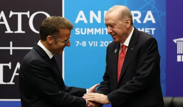 Macron, Cumhurbaşkanı Erdoğan ile görüşmesinden çok memnun kaldığını söyledi