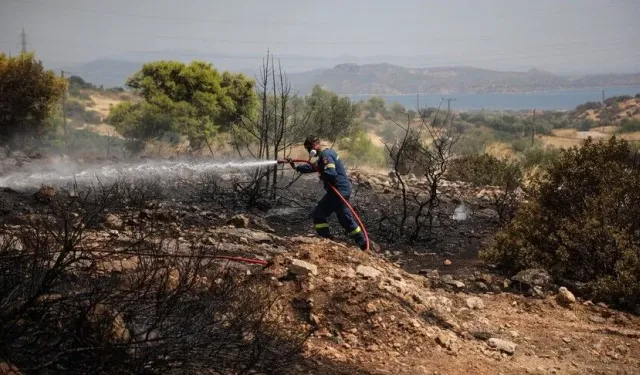 Yunanistan'ın Zakintos Adası'nda orman yangını çıktı