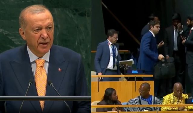 Cumhurbaşkanı Erdoğan konuşurken salondan ayrıldılar!