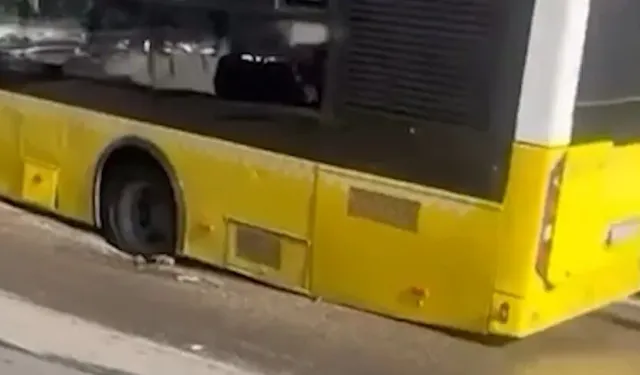 Maltepe'de yol çökmesi: İETT otobüsü çukura düştü!