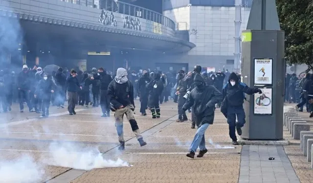 Brüksel’de protestolar şiddetlendi: 150 kişi gözaltında