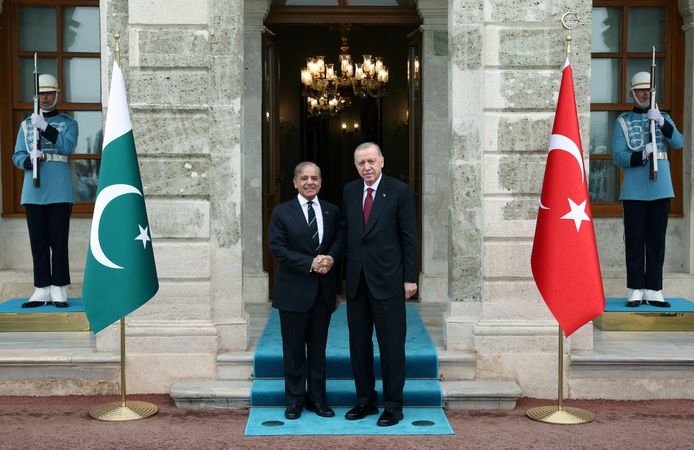 Cumhurbaşkanı Erdoğan, Pakistan Başbakanı Şahbaz Şerif'i kabul etti
