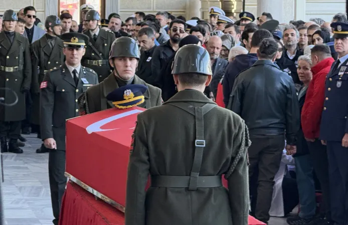 Şehit Yarbay Pilot Gökhan Korkmaz'a veda