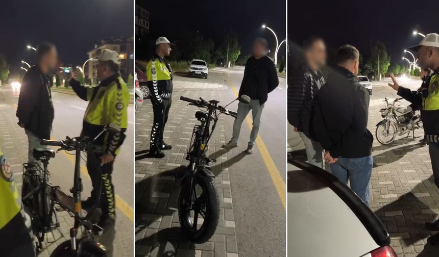Polisten alkollü bisikletliye 18 bin lira ceza: "Alkollü eşek bile kullanamazsın"