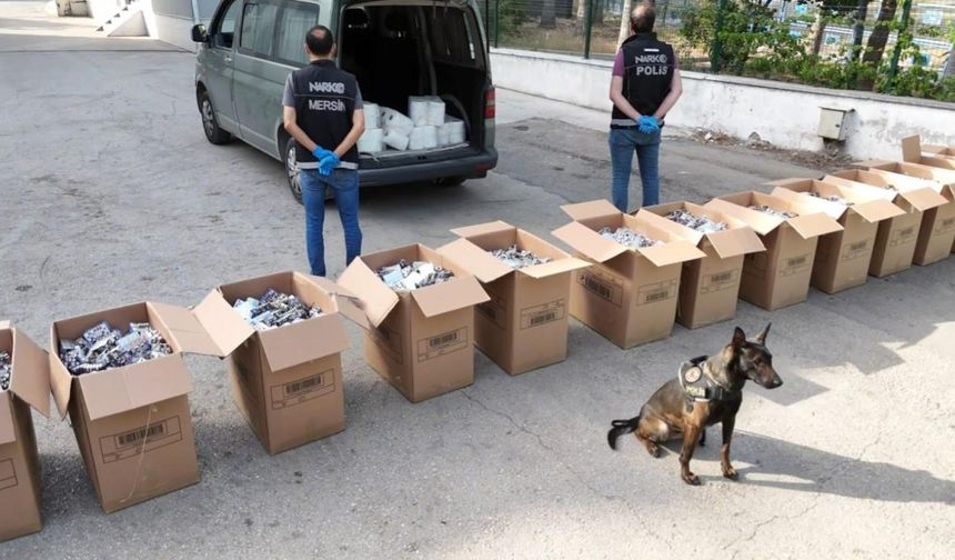 Mersin'de 387 bin 464 uyuşturucu hap ele geçirildi