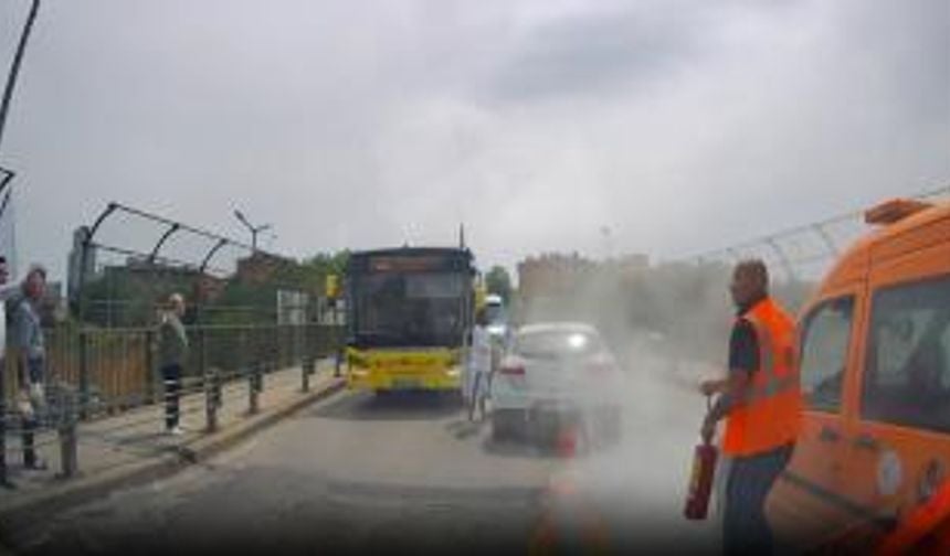 İstanbul'da trafikte bıçaklı saldırıya yangın tüplü savunma